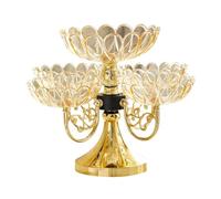 QUXVUIS Piatto da dessert con snack a forma di fiore, girevole, per servire frutta secca e noci, elegante soluzione per la decorazione della tavola. Piatto portafrutta secca per snack di caramelle