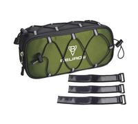 QUXVUIS Piccola borsa da manubrio per bicicletta, comoda da installare, montaggio anteriore, facile accesso durante la guida. La borsa per bicicletta è adatta a vari tipi di, Verde, 2.1L