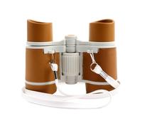 QUXVUIS Piccolo telescopio binocolo 4x30 per Bambini, Giocattolo per Escursioni, Eventi Sportivi, Colore caffè Bianco, caffè Profondo Bianco, 8.8x11x4 cm