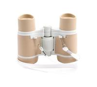 QUXVUIS Piccolo telescopio binocolo 4x30 per Bambini, Giocattolo per Escursioni, Eventi Sportivi, Colore caffè Bianco, caffè Bianco, 8.8x11x4 cm