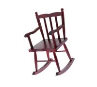 QUXVUIS Poltrona da salotto per casa delle bambole, mini sedia a dondolo, effetto decorativo, modelli in miniatura convenzionali, poltrona da salotto per casa, rosso, 12x10x19.7 cm