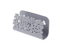 QUXVUIS Porta spugna Lavandino Ventosa Scolapiatti Scolapiatti Bacinella in plastica Portaoggetti in ceramica Organizer per bagno senza tracce, Grigio
