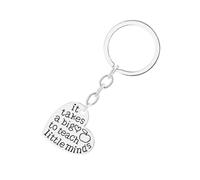 QUXVUIS Portachiavi creativo Portachiavi a forma di cuore con bordi lisci Pendenti con ciondoli dal design semplice ed elegante per regali pratici, D1114