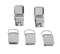 QUXVUIS Pratico set di clip porta bretelle con 5 clip per guanti in acciaio inossidabile e per cinturino in metallo, per bavaglini per lavori artigianali, porta giocattoli, squisiti. Ogni confezione