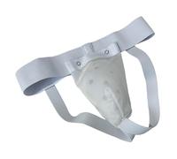QUXVUIS Protezione per l'inguine da Taekwondo, boxe, donna, uomo, karate, coppa protettiva e fascia elastica, protezione per il cavallo, fascia elastica e adesiva per l'inguine, Bianco, S