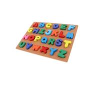 QUXVUIS Puzzle in legno divertente ed educativo per bambini, giocattolo per l'apprendimento delle lettere maiuscole