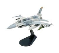 QUXVUIS Realistico modello di aereo pressofuso F-16F in Per scala 1-72, da collezione, con supporto espositivo, da regalo e decorazione, tavolo, caccia, collezione