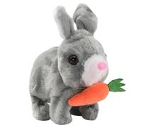 QUXVUIS Saltare e rimbalzare Come Un Vero Coniglio Elettrico di Peluche. Opzioni di Colore Multiple per accompagnare Il Giocattolo dell'animale Domestico, digitare+3