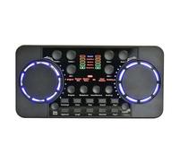 QUXVUIS Scheda audio Streaming live Mixer audio Mixer effetti DJ Studio Accessorio per la registrazione Cuffia Mic Controllo Riduzione