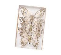 QUXVUIS Set da 3 pezzi di ornamenti natalizi per la famiglia e i bambini, ideali per momenti di gioia, che deliziano grandi e piccini, sia sui rami Natale, oro, 11.5x2x10 cm