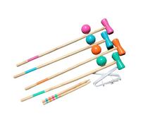 QUXVUIS Set da croquet vintage Famiglia Donna Uomo Interessante kit per sport all'aria aperta Giocare a oggetti di scena Giocare a oggetti di scena con custodia