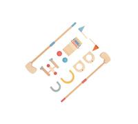 QUXVUIS Set da gioco per minigolf per bambini, giochi coinvolgenti, regali, esperienze divertenti, abilità di coordinazione educative, set da golf in legno