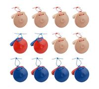 QUXVUIS Set di 12 nacchere in legno per le dita, per lezioni di musica, attività educative creative. Riceverai 12 nacchere in legno fai da te, strumento a percussione per le dita.
