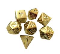 QUXVUIS Set di dadi poliedrici per l'insegnamento della matematica, con numeri chiari e facili da leggere, accessori per giochi da tavolo e altri giochi di ruolo. Set dadi multifaccia, in acrilico per