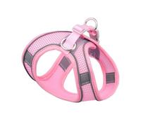 QUXVUIS Set di guinzaglio per cintura pettorale per animali Imbottito riflettente Supporto per il comfort carino Gilet da escursionismo Imbracatura da corsa Accessori per capezza, Rosa