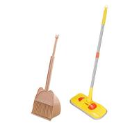 QUXVUIS Set di paletta per bambini, gioco interattivo che coinvolge i bambini in preziose competenze di attraverso le pulizie domestiche. Set di pulizia per, Giallo