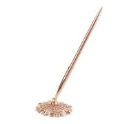 QUXVUIS Set di penne per matrimoni alla moda e supporto in metallo con penne a sfera per firmare il libro degli ospiti ed eventi di coinvolgimento con stile e venti, Oro rosa, 19x6.4x0.8 cm