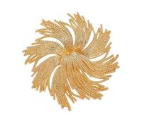 QUXVUIS Spilla floreale a forma di fiore, placcata in oro, scelta di gioielli affidabile per le donne che creano una dichiarazione di moda, spilla con distintivo da bavero per