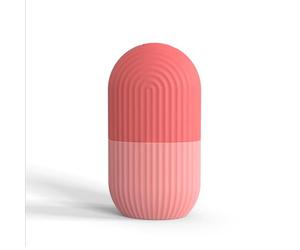 QUXVUIS Stampo per cubetti di ghiaccio per il viso Sollevamento fai-da-te Gonfiore Linea sottile Massaggiatore per il viso Contorno di congelamento Stampo per glassa riutilizzabile da viaggio, Rosa