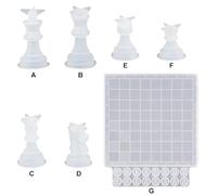 QUXVUIS Stampo per scacchi in silicone Resina fai-da-te Sicuro Antiaderente Resistente al calore Stampi per stampi Fatti in casa Manuale 3D Artigianato Gaget per stampaggio, Tipo 3