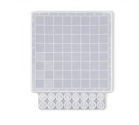 QUXVUIS Stampo per scacchi in silicone Resina fai-da-te Sicuro Antiaderente Resistente al calore Stampi per stampi Fatti in casa Manuale 3D Artigianato Gaget per stampaggio, Scacchiera