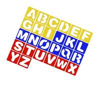 QUXVUIS Stencil per la pittura Modello alfabeto Strumenti di pittura per bambini Forniture per l'apprendimento riutilizzabili Scrapbooking flessibile Artigianato fai-da-te, tipo 4
