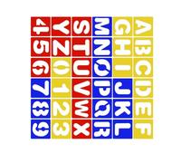 QUXVUIS Stencil per la pittura Modello alfabeto Strumenti di pittura per bambini Forniture per l'apprendimento riutilizzabili Scrapbooking flessibile Artigianato fai-da-te, tipo 2