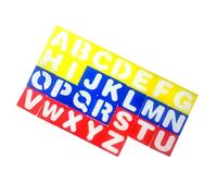 QUXVUIS Stencil per la pittura Modello alfabeto Strumenti di pittura per bambini Forniture per l'apprendimento riutilizzabili Scrapbooking flessibile Artigianato fai-da-te, tipo 1