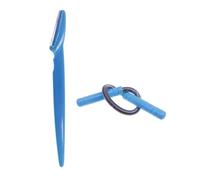 QUXVUIS Stencil per sopracciglia Puntelli per lo styling riutilizzabili Shapers Modello per la rimozione dei Per peli Rasoi Strumento per il trucco del rifinitore per sopracciglia pieghevole, Blu