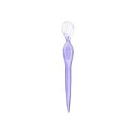 QUXVUIS Strumento per il trucco Modello riutilizzabile Rasoio per il viso corto Raschietto per sopracciglia pieghevole Trimmer Prink Strumenti Stencil per sopracciglia, Viola trasparente