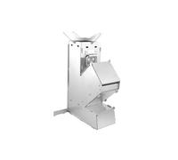 QUXVUIS Stufa a razzo Fornace solido in acciaio inossidabile Stufe a trapezoidale portatile Fornitura per picnic da campeggio all'aperto per la casa