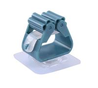 QUXVUIS Supporto per mocio in plastica Portatile autoadesivo Simpatico montaggio a parete Staffa senza punzonatura Spazzola per la pulizia della scopa per WC, Blu scuro