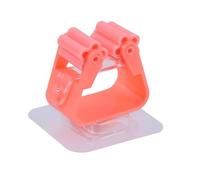 QUXVUIS Supporto per mocio in plastica Portatile autoadesivo Simpatico montaggio a parete Staffa senza punzonatura Spazzola per la pulizia della scopa per WC, Arancia