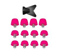 QUXVUIS Tacchetti per Scarpe da Calcio con Filettatura M5, Facili da installare, la Confezione Include Una Chiave, Un Eccellente potenziatore delle Prestazioni, Tacchetti da, Rosa Rosso