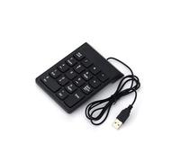 QUXVUIS Tastiera numerica cablata 18 tasti USB Computer portatile Tastierino numerico esterno Viaggio Tastiera elettronica portatile da tavolo Casa