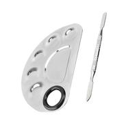 QUXVUIS Tavolozza di miscelazione per il trucco Squisite tavolozze cosmetiche flessibili antiruggine in acciaio inossidabile per la quotidiana del salone di bellezza, Tipo 6