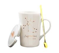 QUXVUIS Tazza in ceramica di grande capacità Mai fuori dalla bevanda preferita Costellazioni in ceramica Tazza Tazze da caffè, sagittario bianco