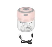 QUXVUIS Tritatutto elettrico per aglio elettrico portatile 3.7V 250ml antiscivolo ricaricabile in acciaio inossidabile tritatutto da cucina per frutta allo, Rosa