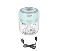 QUXVUIS Tritatutto elettrico per aglio elettrico portatile 3.7V 250ml antiscivolo ricaricabile in acciaio inossidabile tritatutto da cucina per frutta allo, Verde