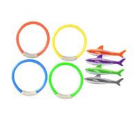 QUXVUIS Vibranti Giocattoli da Piscina per Bambini Set di Anelli subacquei Miglioramento delle abilità e Divertimento Estivo o Amici. Il Pacchetto di Anelli per Immersione in