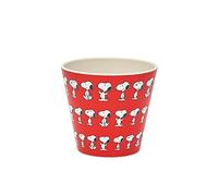Quy cup Espresso - 100% Design Italiano Realizzata in R-pet (Recycled Pet) per uso alimentare Tazzina da 90 ml (coperchio non incluso) /0% di bisfenolo-A e melamina (SNOOPY, RED)