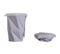 QUYBSGWJ Bottiglie D'acqua Pieghevoli in Silicone Leggero Eco-Friendly Riutilizzabile Tazza A Tenuta Stagna,Grigio,9 * 9 * 10.5 cm