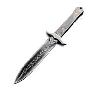QUYBSGWJ Coltello Da Campeggio All'aperto in Acciaio Inox Con Fodero in Legno E Manico Con Presa Perfetta 7,56 Pollici,Nero,19.2 * 4 * 0.5cm