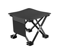 QUYBSGWJ Portatile Mini Pieghevole All'aperto Pieghevole Sgabello Da Campeggio Poggiapiedi Compatto Robusto Con Custodia,Nero,28 * 28 * 23 cm