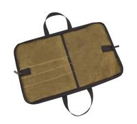 QUYBSGWJ Portautensili Portatile Per Esterni Organizer Cerniera Tela Pieghevole Coltello Borsa Con 4 Fessure Forte Durevole,Cachi,47.5 * 31 cm