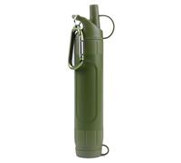 QUYBSGWJ Straw per purificazione dell'acqua portatile con filtro a carbone e moschettone per campeggio e sopravvivenza nella natura,Verde,4.6 * 4.6 * 20cm