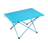 QUYBSGWJ Tavolo Da Campeggio Ultraleggero Pieghevole in Lega Di Alluminio Portatile Facile Da Riporre Con Una Borsa Per Il Trasporto,Blu,68.5 * 46.5 * 38 cm