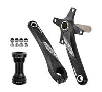 QUYCOIU 104 BCD Bicicletta da Montagna Kit Guarnitura 170/175mm Braccio Pedivella con Movimento Centrale Integrata Cava Manovella 8/9/10/11/12 velocità Lega di Alluminio con Bullone Nero(175mm)