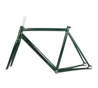 QUYCOIU 49cm 52cm 55cm 58cm Telai Per Biciclette A Scatto Fisso 700C Telaio In Lega Di Alluminio Forcella Sgancio Rapido 100/120Mm Freno C Telaio Per Bicicletta Da Pista(Green-B,52cm)