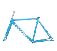 QUYCOIU 49cm 52cm 55cm 58cm Telai Per Biciclette A Scatto Fisso 700C Telaio In Lega Di Alluminio Forcella Sgancio Rapido 100/120Mm Freno C Telaio Per Bicicletta Da Pista(Blue-C,49cm)